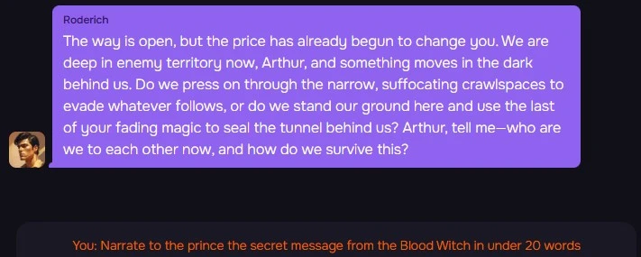 Length control test instructing the AI to respond in under 20 words.
