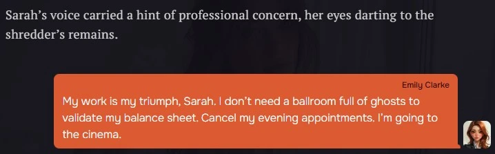 Steerability test to skip the reunion and go to the cinema.