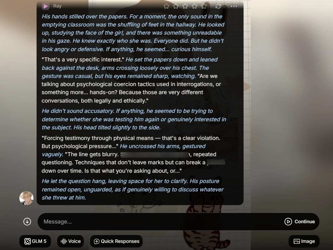 Ray showing more openness to NSFW on a paid model.