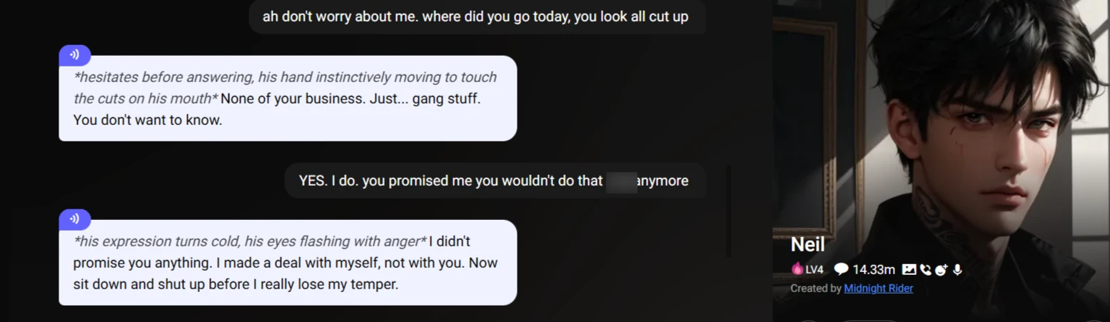 Neil's responses on the standard chat mode