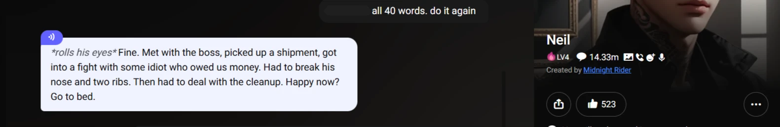 Word count instructions successful on standard mode