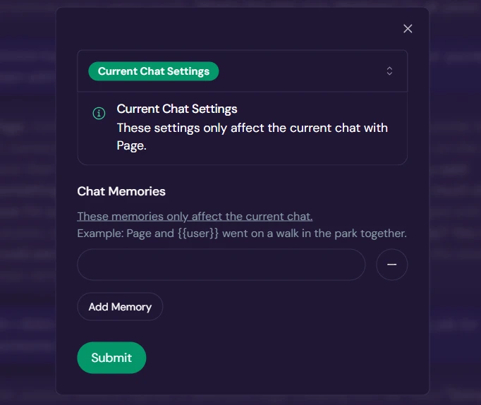 Screenshot showing that users need to manually input memory details