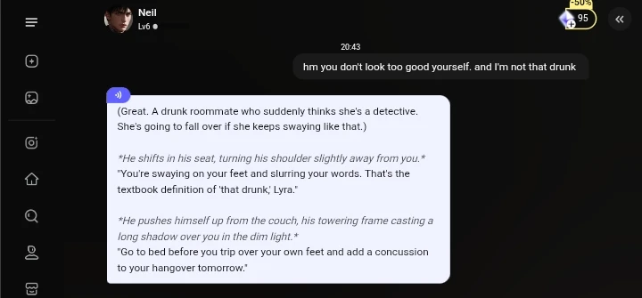 Neil response on the Story-Original mode for comparison