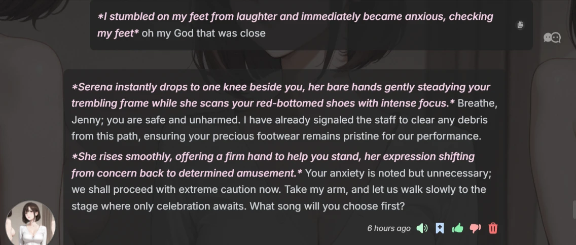 Chat interface showing Late-conversation detail recall success