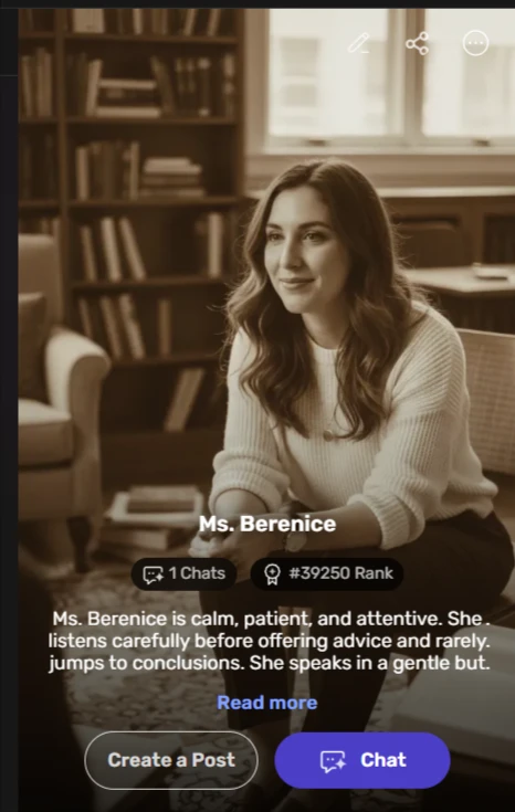 Ms. Berenice's character profile