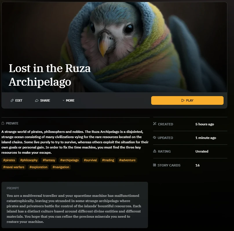 Lost in the Ruza Archipelago Scenario Screen