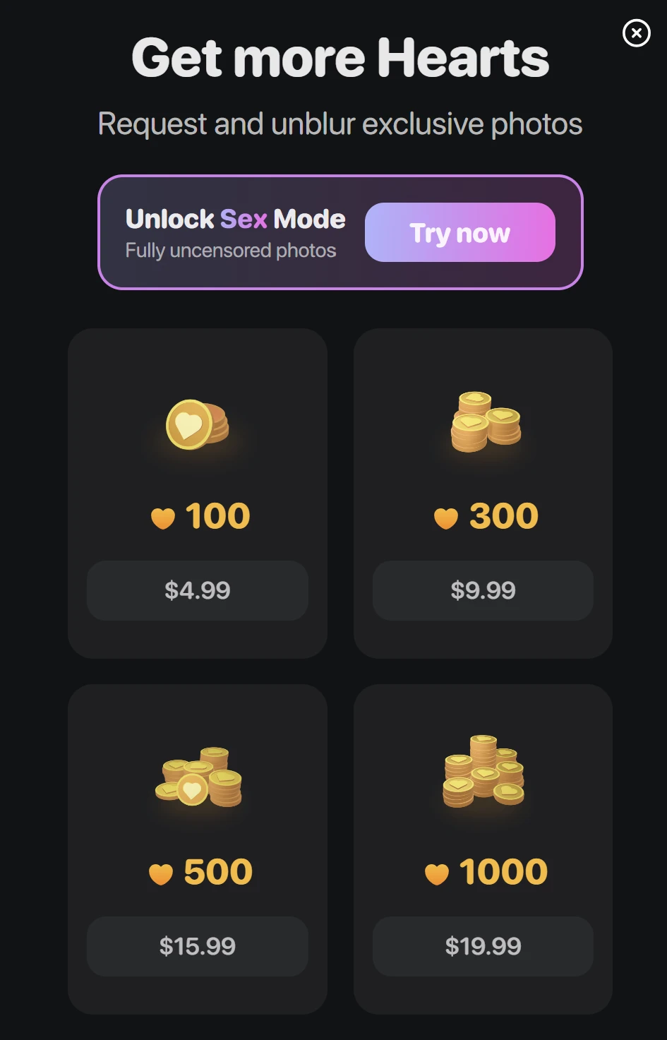 Romantic AI Heart Packs
