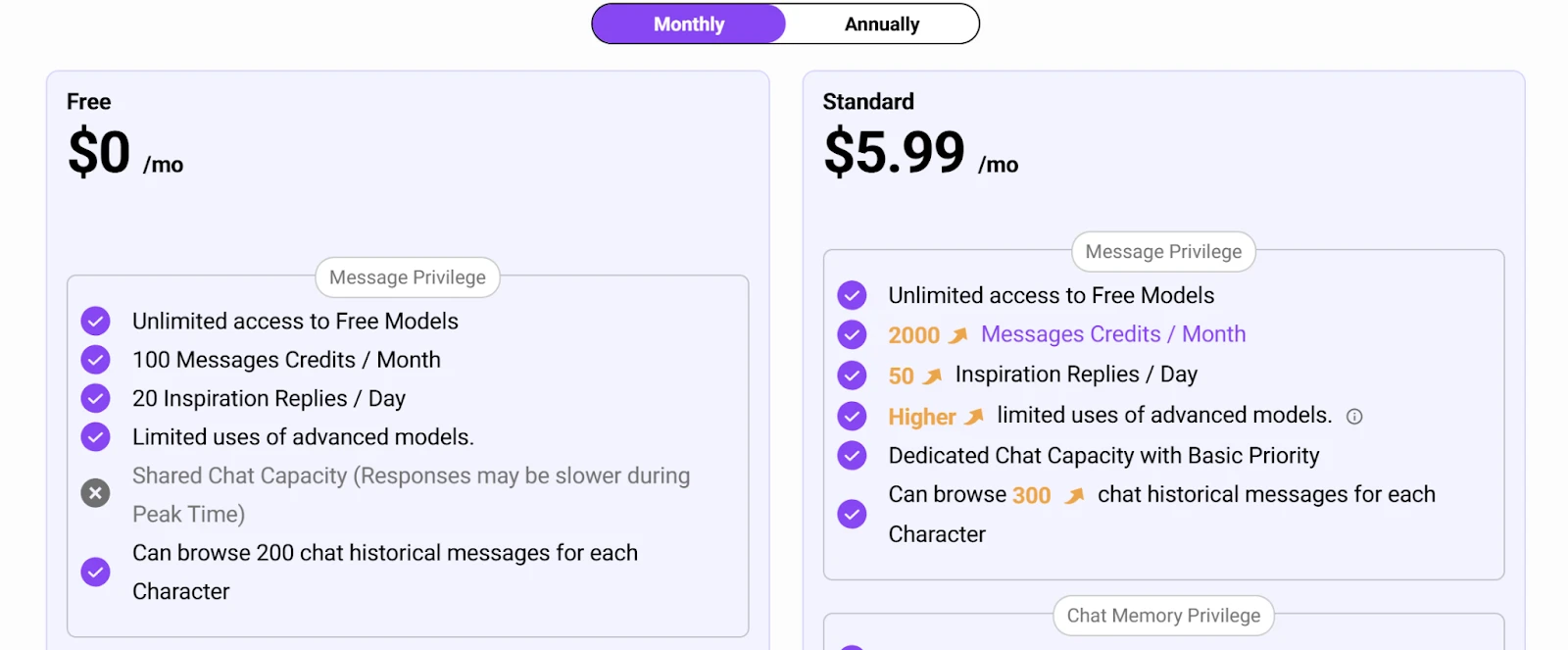 Crushon AI pricing