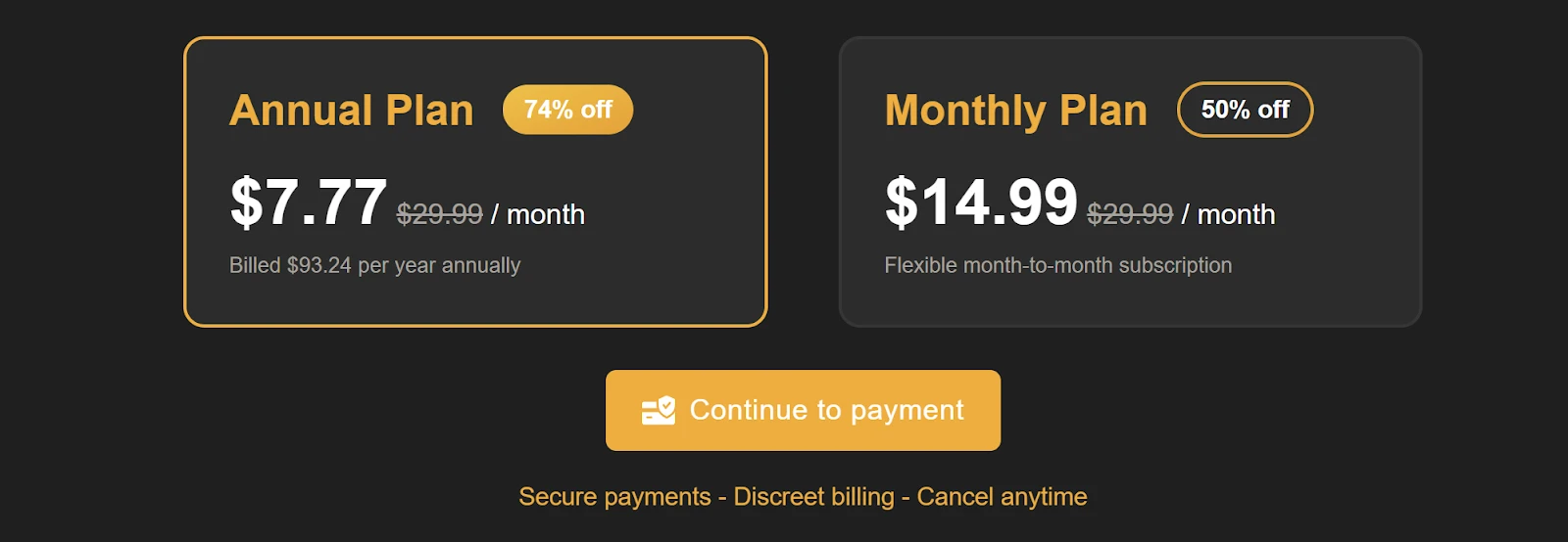 Krush.chat pricing