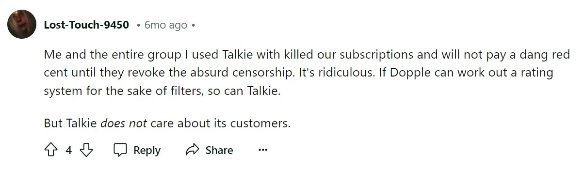 Censorship and Roleplay Limitations
