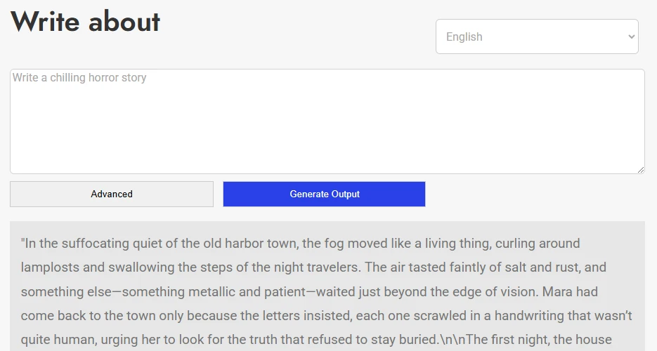 WriteCream’s AI Horror Story Generator