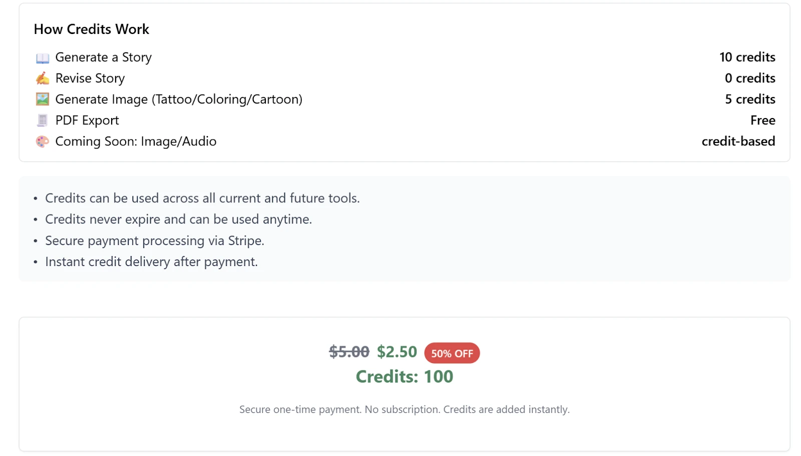 Appointo Horror Story Generator pricing