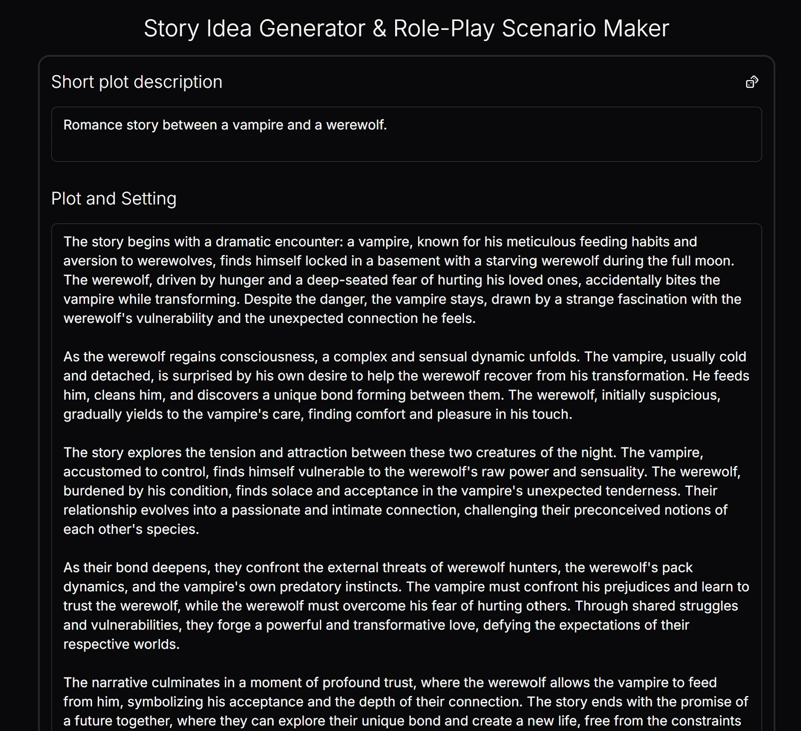 DreamGen Story Idea Generator