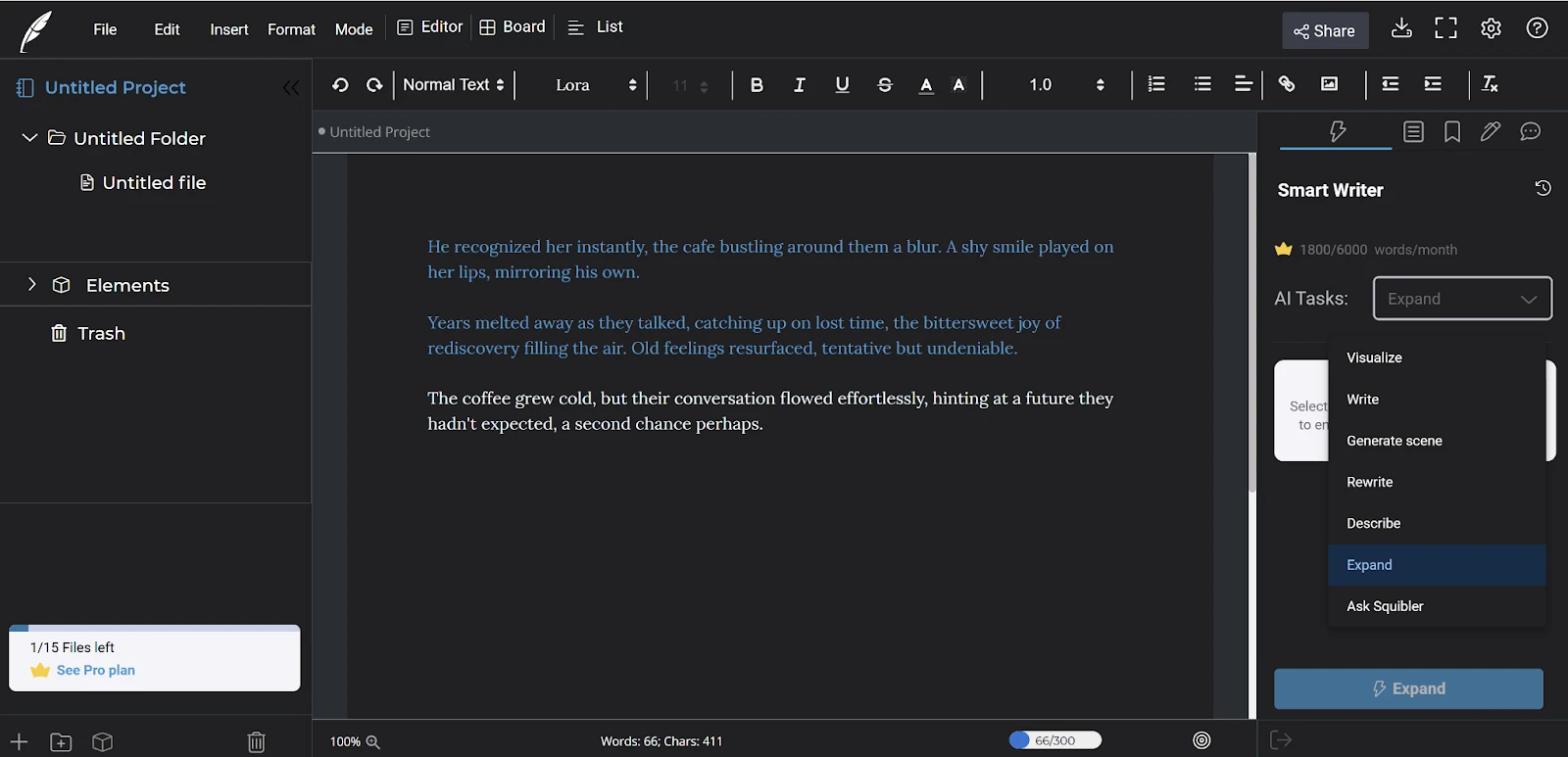Squibler AI Romance Novel Writer