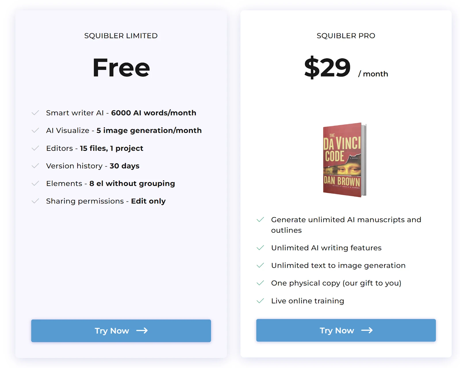 Squibler AI Romance Novel Writer pricing