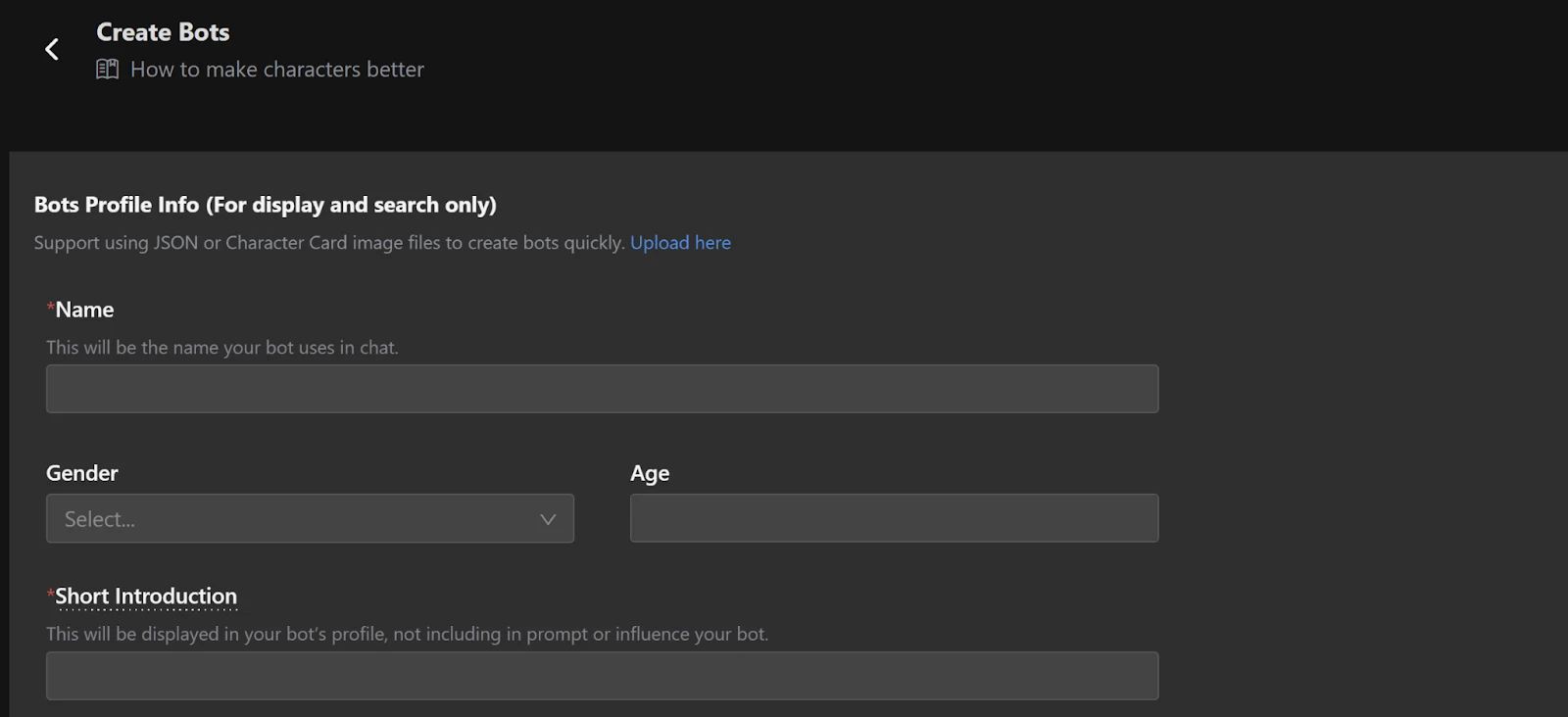 Joyland AI Profile Info