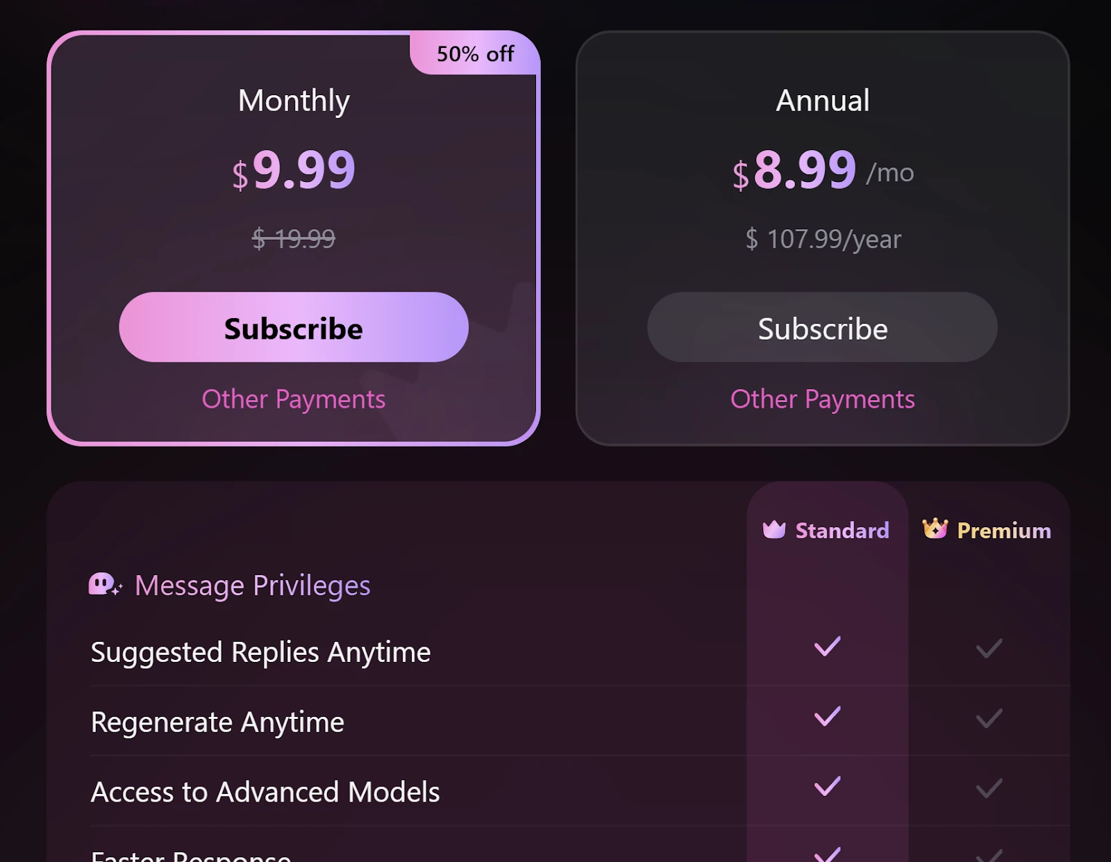 Joyland AI Standard Plan
