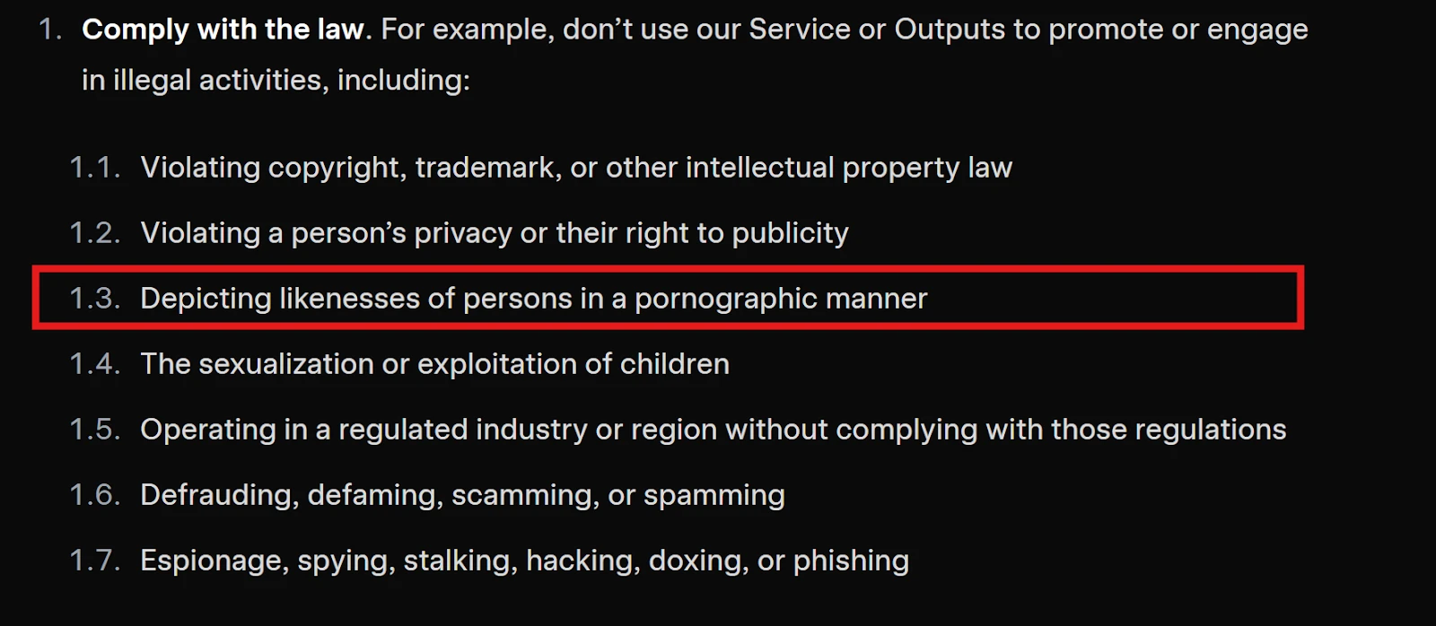 Grok Acceptable Use Policy