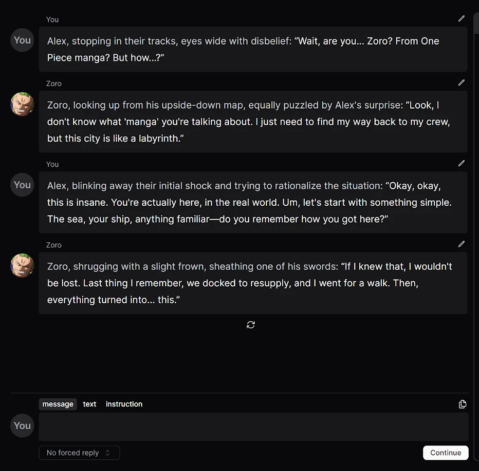 DreamGen chat