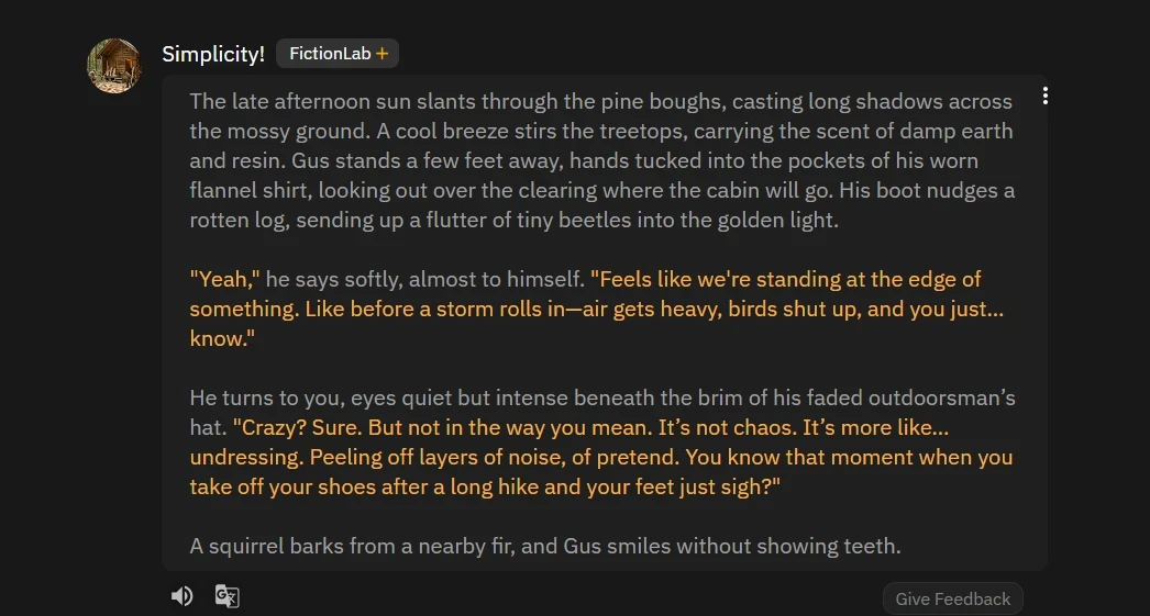 FictionLab created scenario screenshot