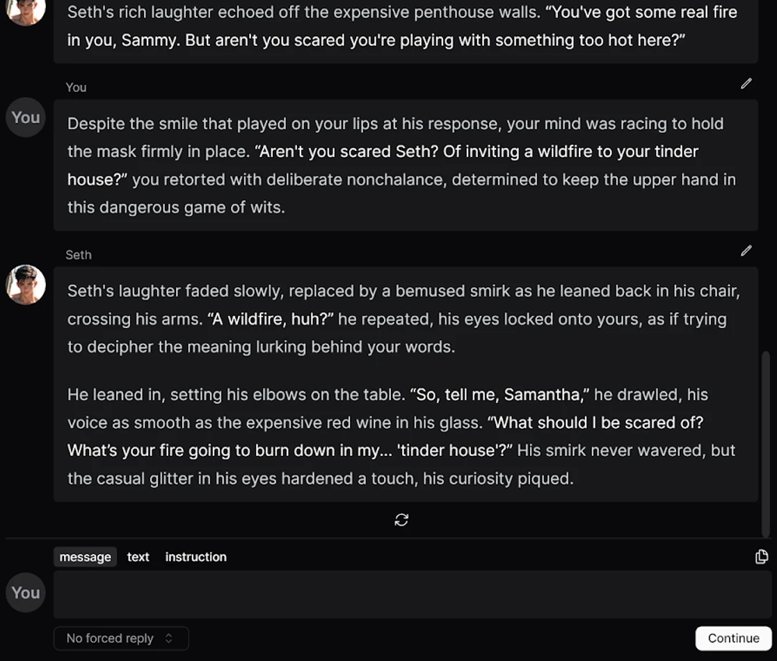 DreamGen chat