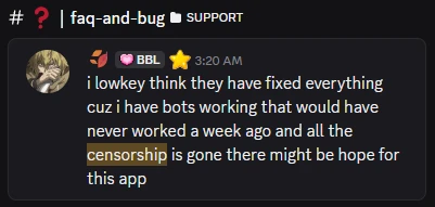 Censorship is gone.